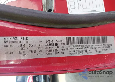 2018 Dodge Journey Crossroad from USA, damaged, VIN 3C4PDCGG2JT378493